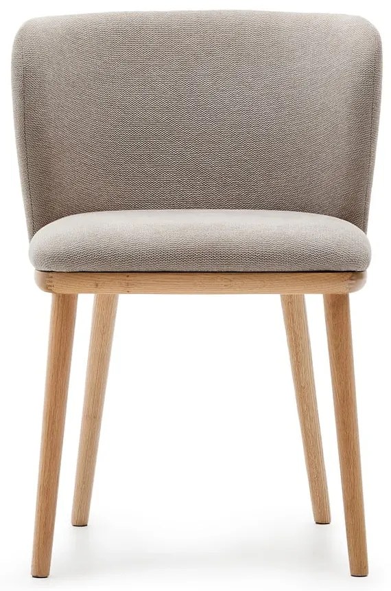 Világosbarna kárpitozott étkezőfotel Ciselia – Kave Home