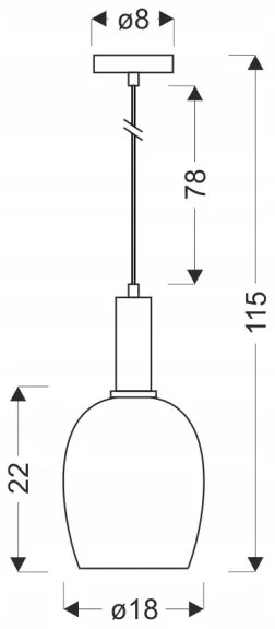 Kábelre függesztett csillár WOLKEN 1xE27/40W/230V fehér/fekete