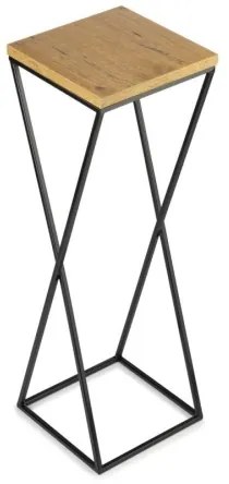 Virágállvány 70x24 cm fekete/barna