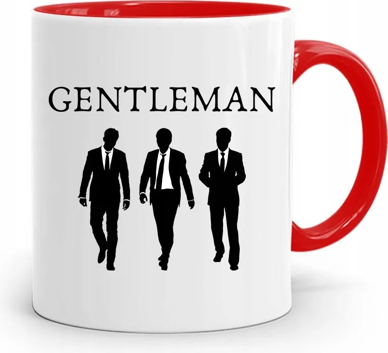 Piros Bögre Ajándék Fiúnak Gentleman nyomott mintával