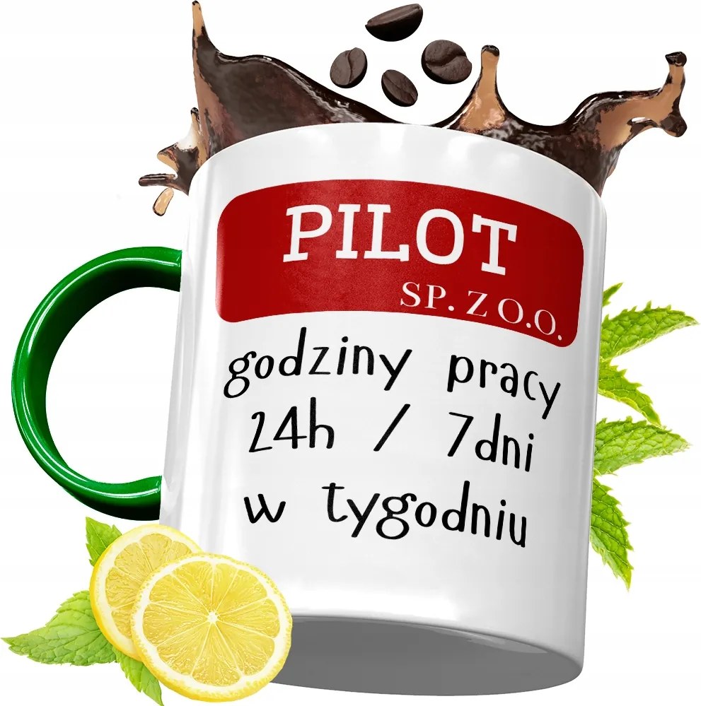 Zöld Bögre Pilótának Születésnapi Ajándék fényképes nyomtatással