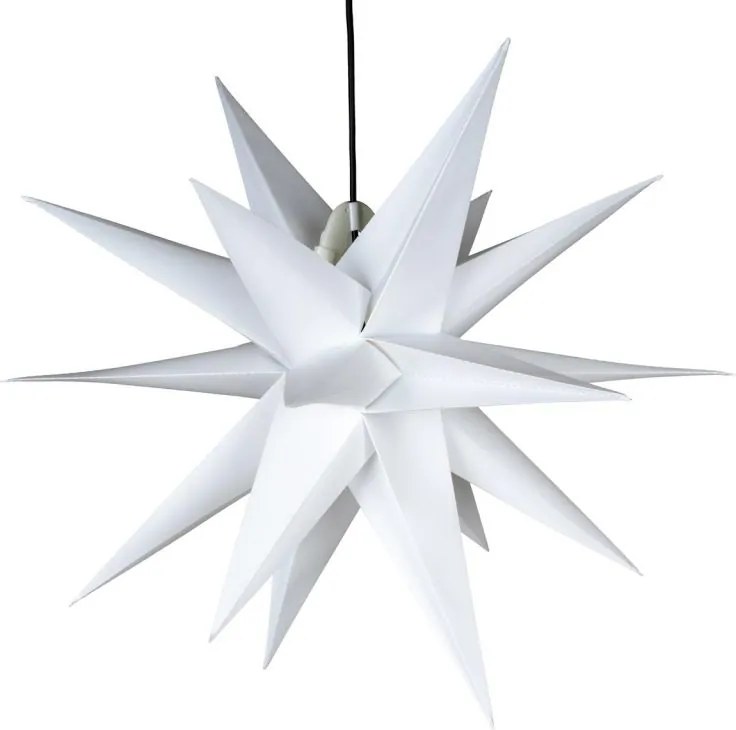 NEXOS Karácsonyi csillag időzítővel 1 LED 55 cm fehér