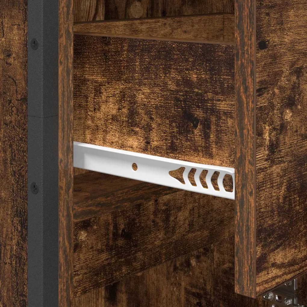 vidaXL Fürdőszoba Székény Füstös tölgy 40 x 30 x 180 cm Faanyag