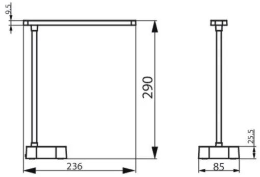 Philips TILPA LED 5W/5V érintős asztali lámpa, állítható fényerővel, 1800 mAh