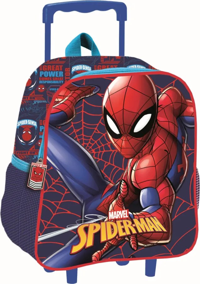 Pókember Great Power gurulós ovis 3D hátizsák, táska 32 cm