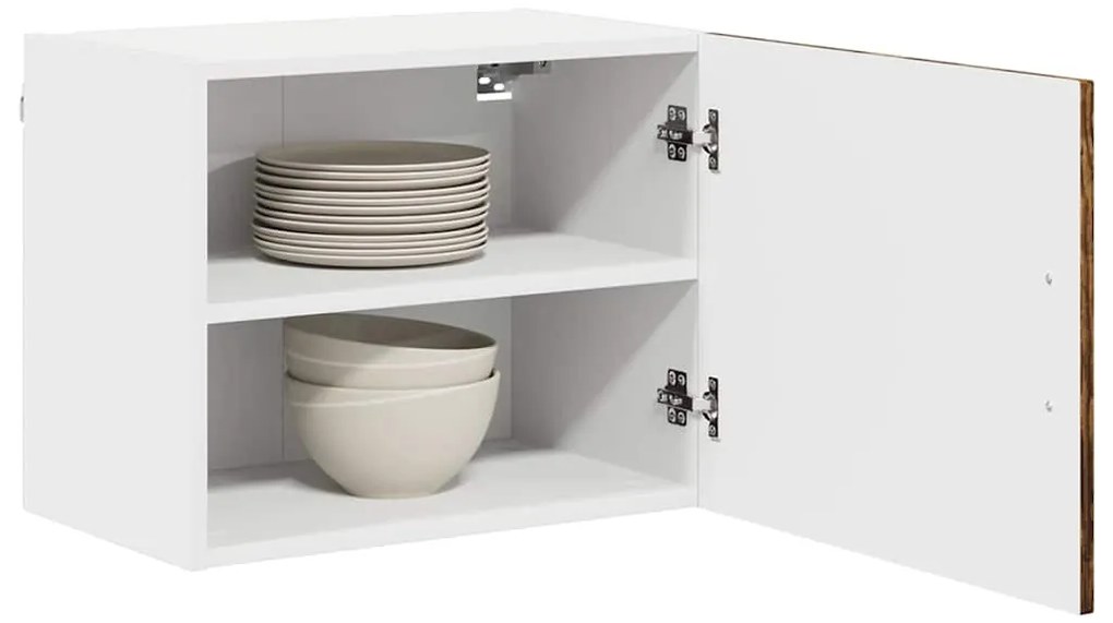 Fali konyhaszekrény 2 pcs Füstölt tölgy 50 x 31 x 40 cm Faanyag
