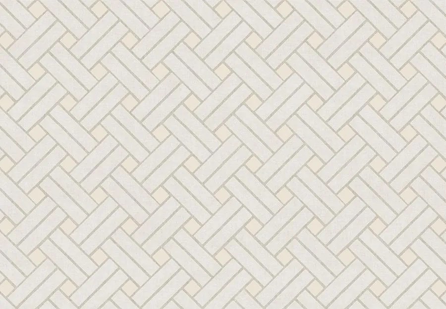 Parato Cristiana Masi Vitalis Elan bézs-szürke geometrikus vlies tapéta – 32420