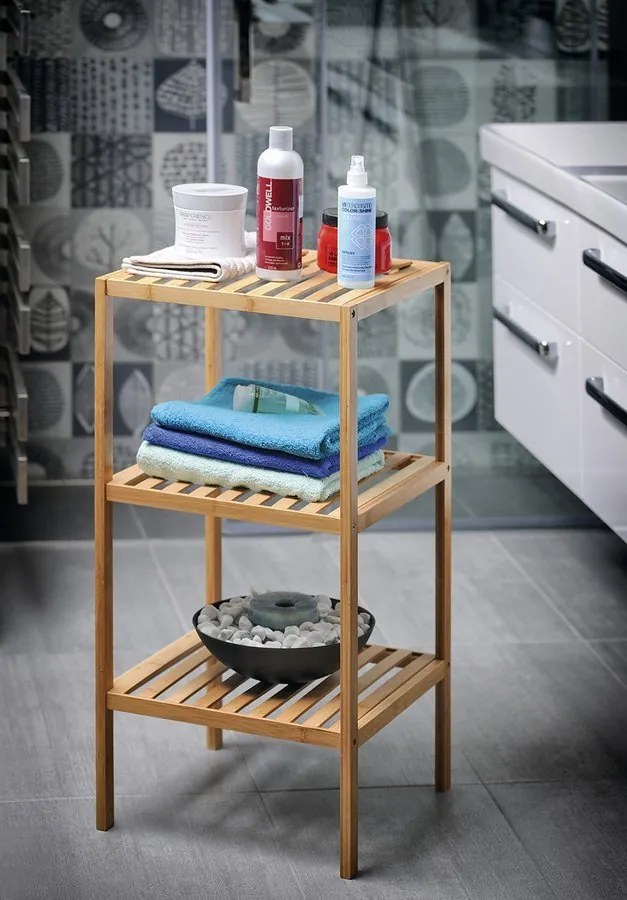 Aqualine, BAMBUSZ kerek szemeteskuka 5l, fehér, BI007