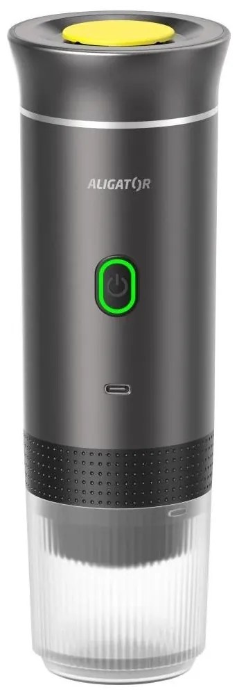 Aligator ACM002 - PortaCaffé hordozható, újratölthető 3 az 1-ben kávéfőző, 72W/7500 mAh, szürke