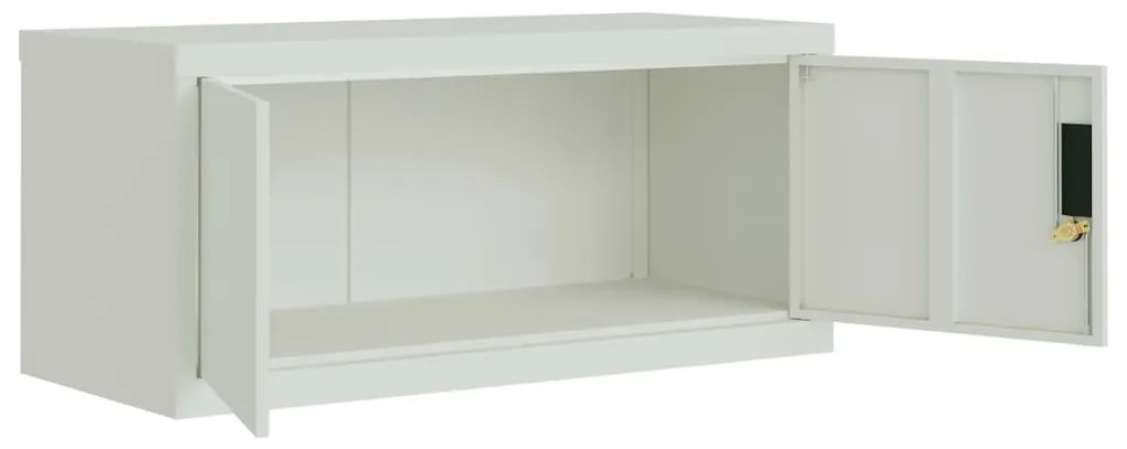világosszürke acél irattartó szekrény 90x40x180 cm
