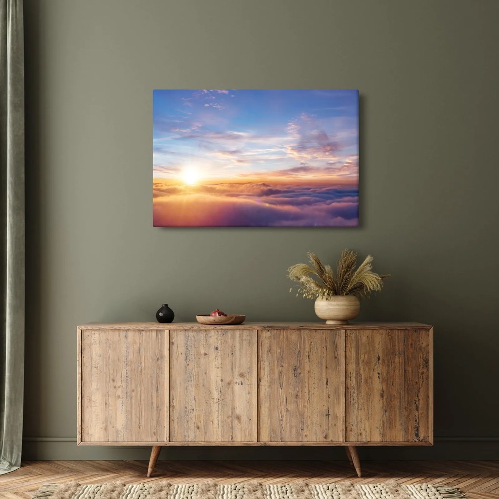 Kép - Naplemente a felhők felett (90x60 cm)