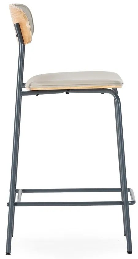 Bézs kárpitozott bárszék szett 2 db-os (ülésmagasság 65,5 cm) Saula – Marckeric