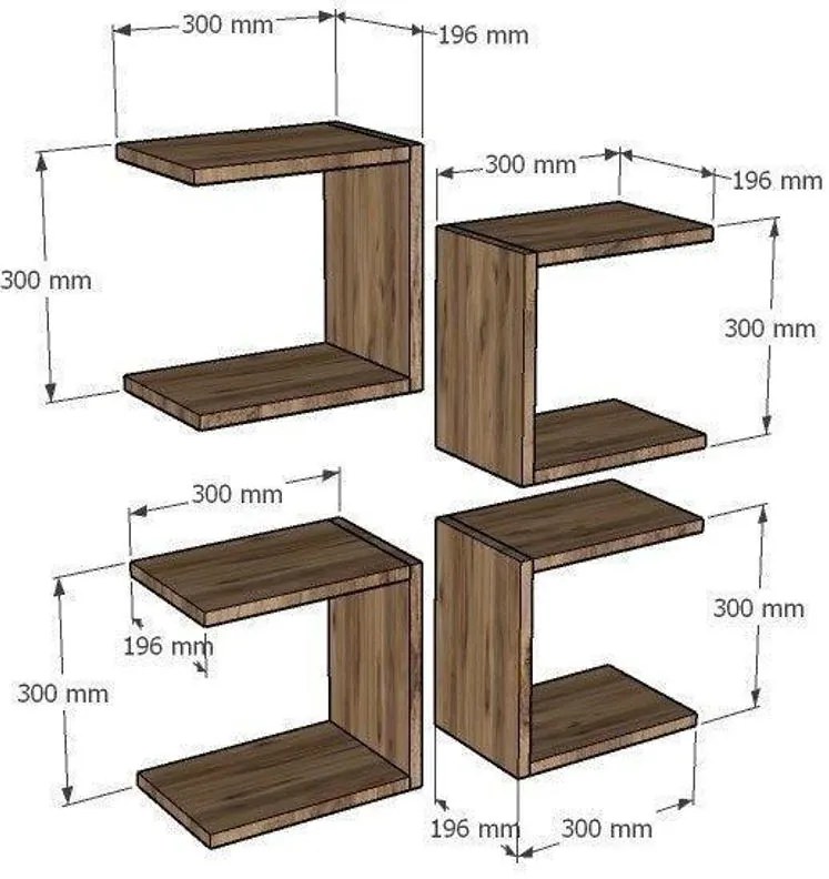 Fali polc Base - Sapphire Oak