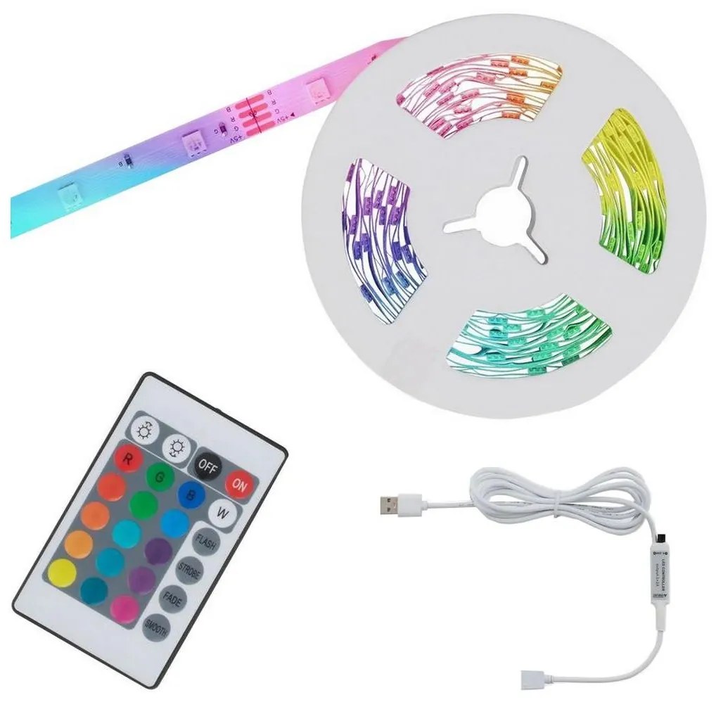 Brilo Brilo - LED RGB Dimmelhető szalag 6,6m LED/6W/USB + + távirányító BL1219