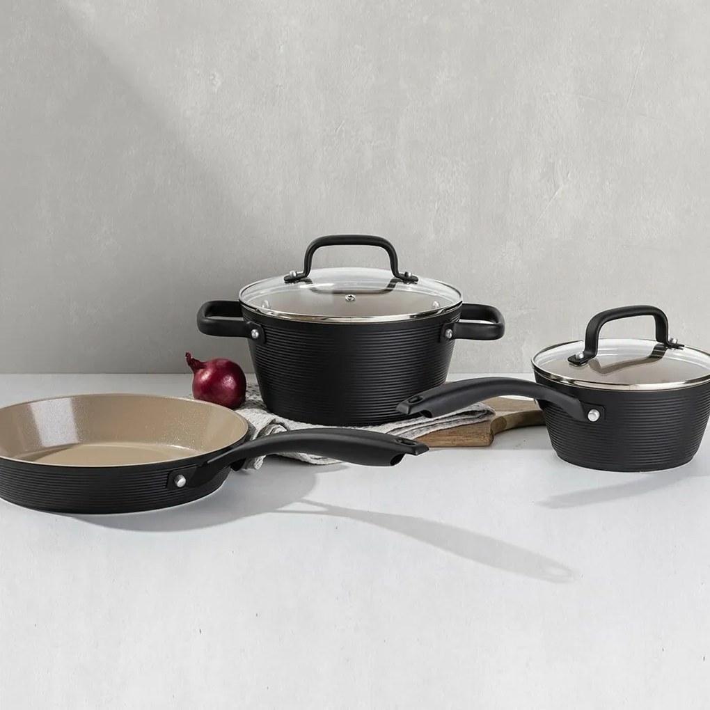 Florina Alumínium edény Carina Black 3,3 l, 24 cm, 24 cm átmérőjű