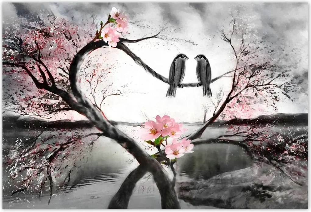 Poszterek 200x135 Szerelmes találkozás Madarak