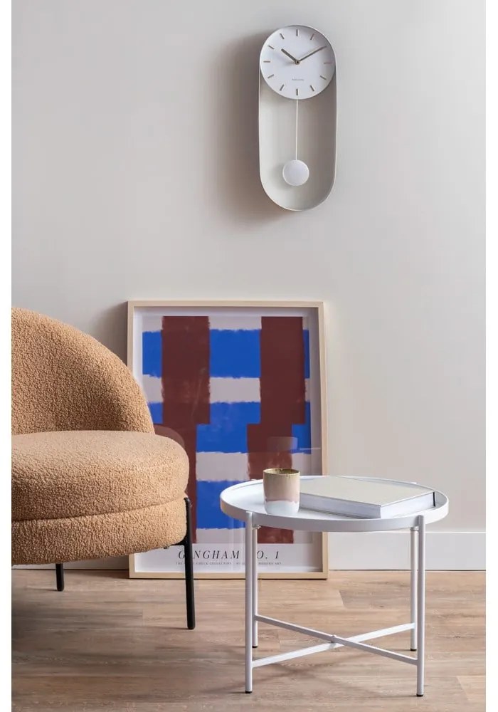 Fehér fém kerek dohányzóasztal ø 50 cm Meseta – Leitmotiv