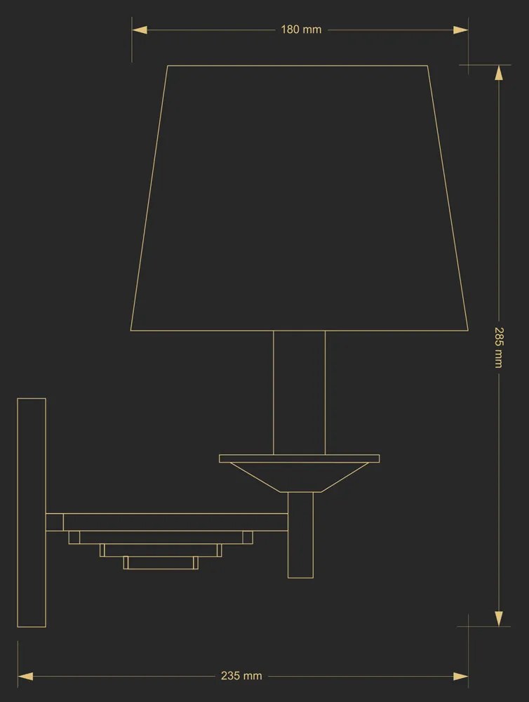 KUTEK FEL-K-1-Z-A-28 FELLINO Kristály Fali Lámpa E14 IP20