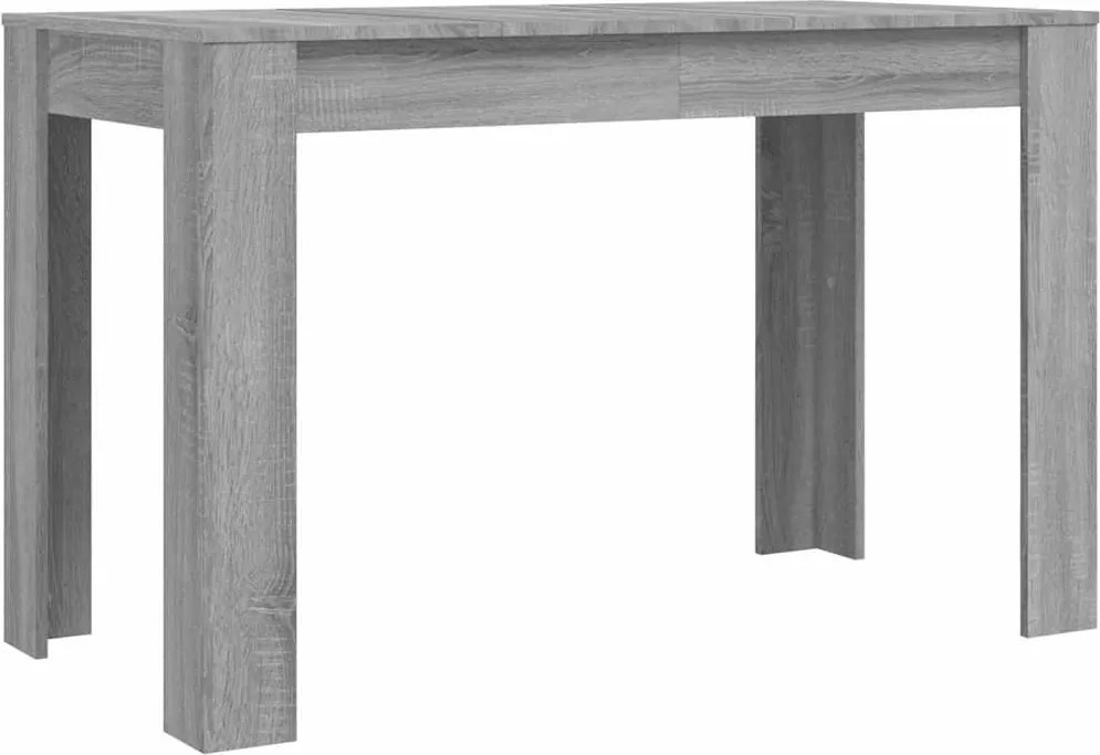vidaXL szürke tölgyszínű szerelt fa étkezőasztal 120 x 60 x 76 cm
