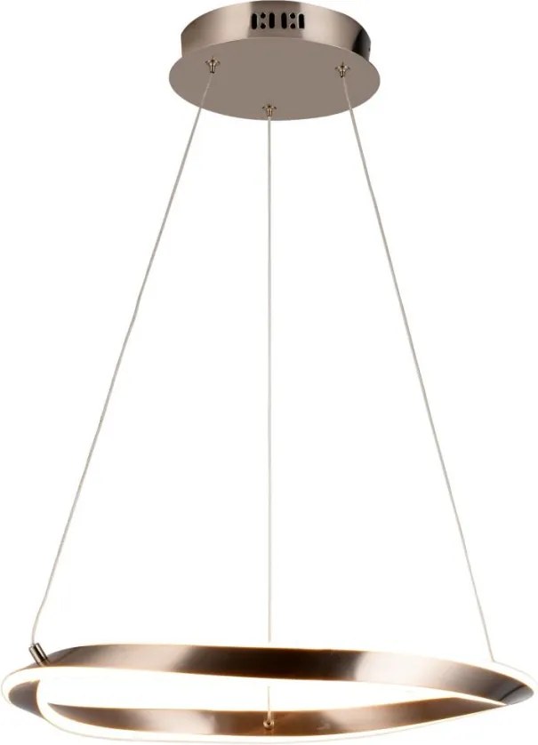 ZUMA LINE MD9190-1S-3NT GIRONA Modern Led Függesztett Lámpa Bézs, Nikkel LED IP20