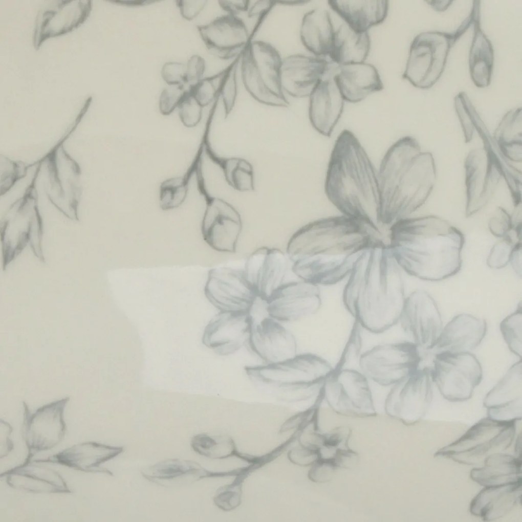 Kerámia tálalóedény Finom virágok 20 cm, szürke