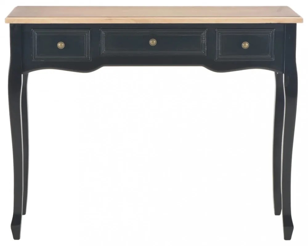 280046 Dressing Console Table with 3 Drawers Black