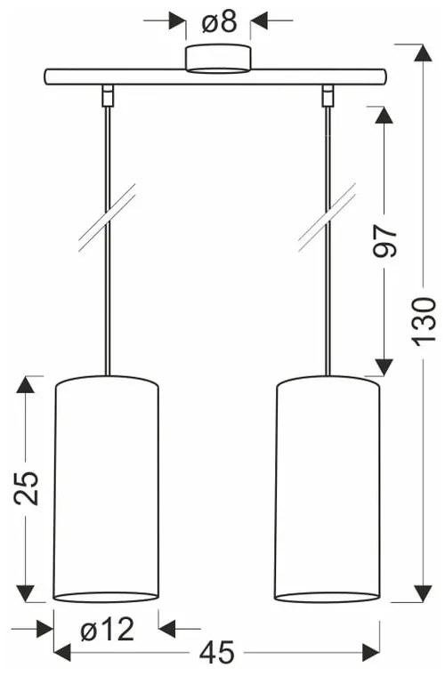 Natúr színű függőlámpa ø 12 cm Aragona – Candellux Lighting