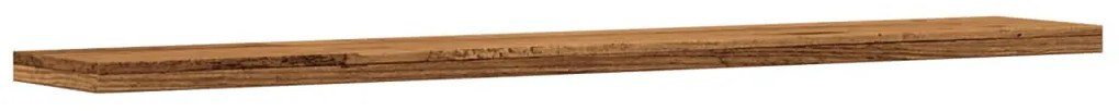 4 db antik fa színű szerelt fa fali polc 60 x 20 x 1,5 cm