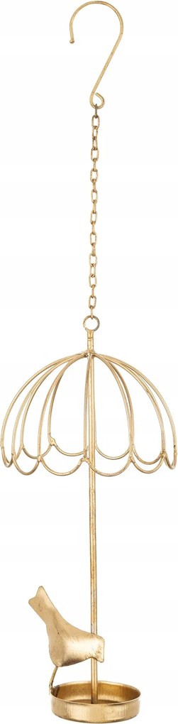 Arany lógó csengő madárkával Stílusos kerti és belső dekoráció