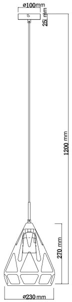 Globo 15889H - Csillár zsinóron HASSAN 1xE27/40W/230V