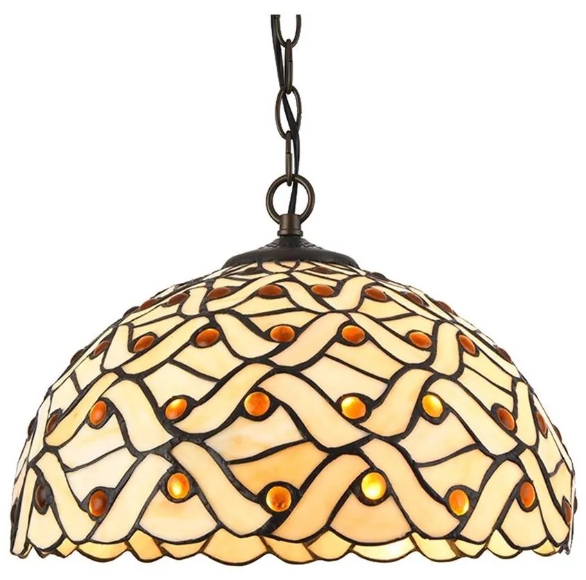 Prezent 223 - Csillár láncon TIFFANY 2xE27/60W/230V