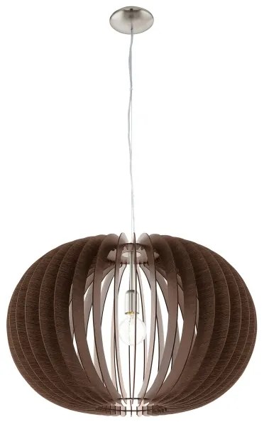 Eglo 95026 - STELLATO függőlámpa kábellel 1xE27/60W/230V átm. 70 cm barna