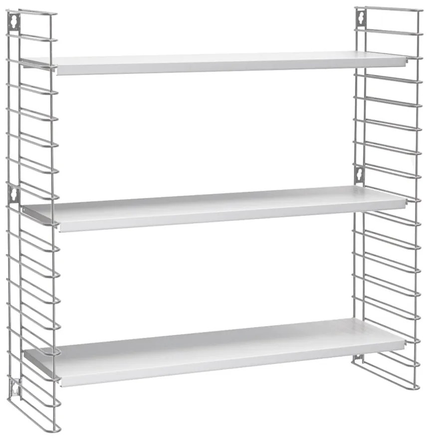 Libro háromszintes fehér polc, hossz 70 cm - Metaltex