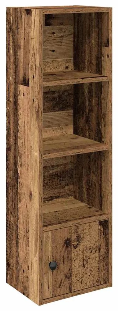 antik fa színű szerelt fa könyvespolc 31x24x102 cm