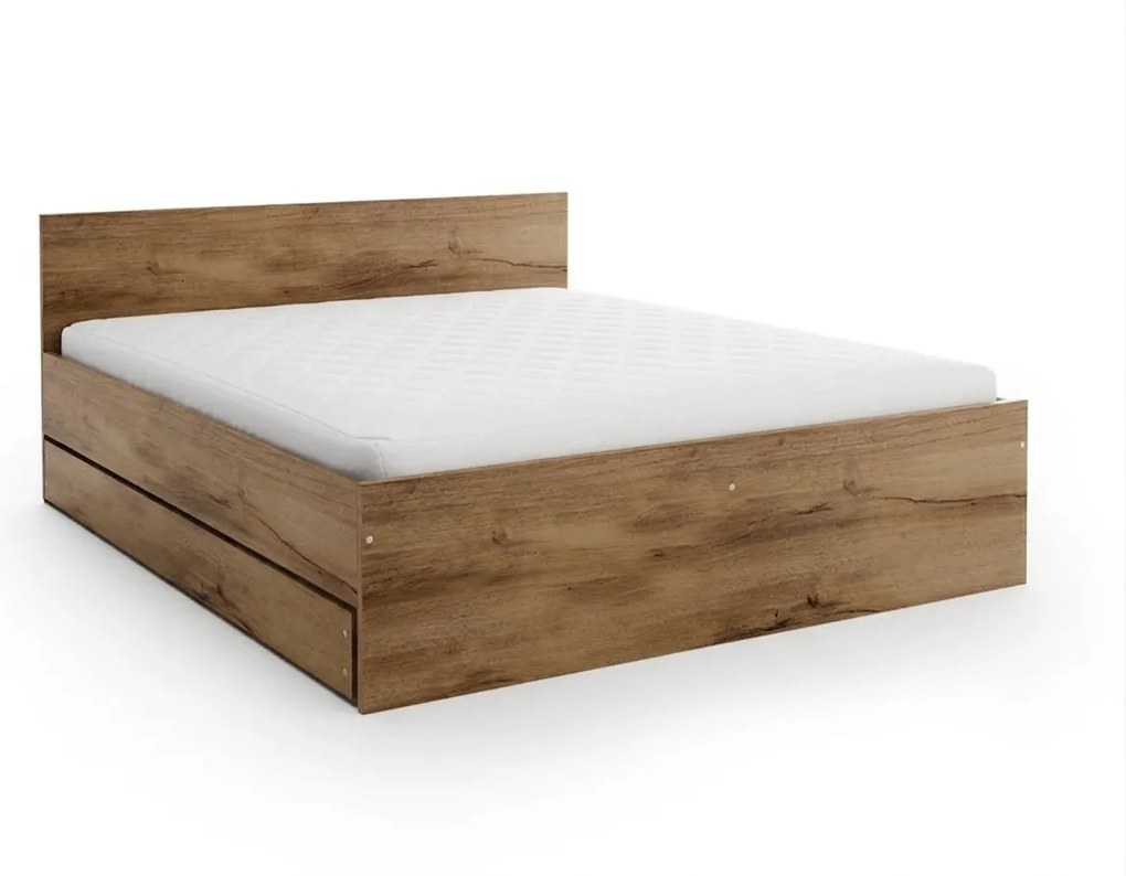 Ágy ELISA 180 x 200 cm, artisan tölgy Ágyrács: Ágyrács nélkül, Matrac: Coco Maxi 20 cm matrac