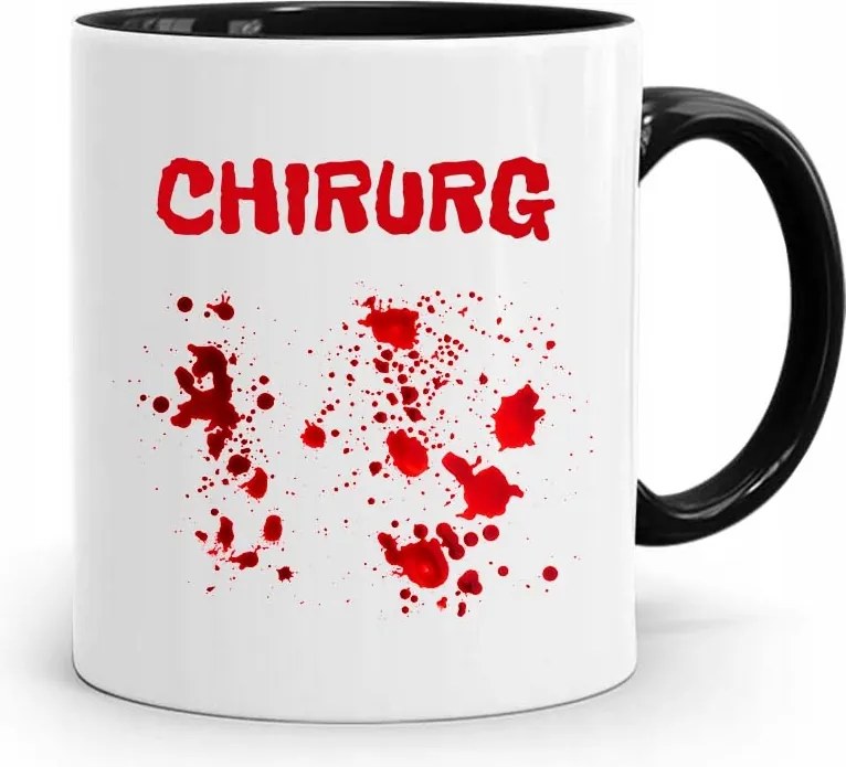 Fekete Bögre Orvos Sebész Nyomtatott Fényképpel