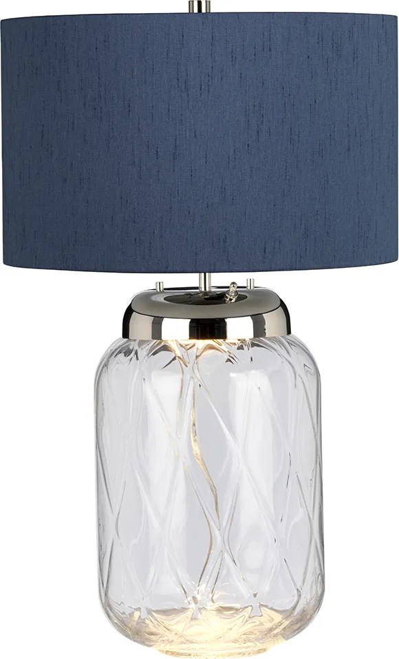 Quintiesse glamour modern asztali lámpa sola kék polírozott nikkel elsqn-sola-tl-l-blu