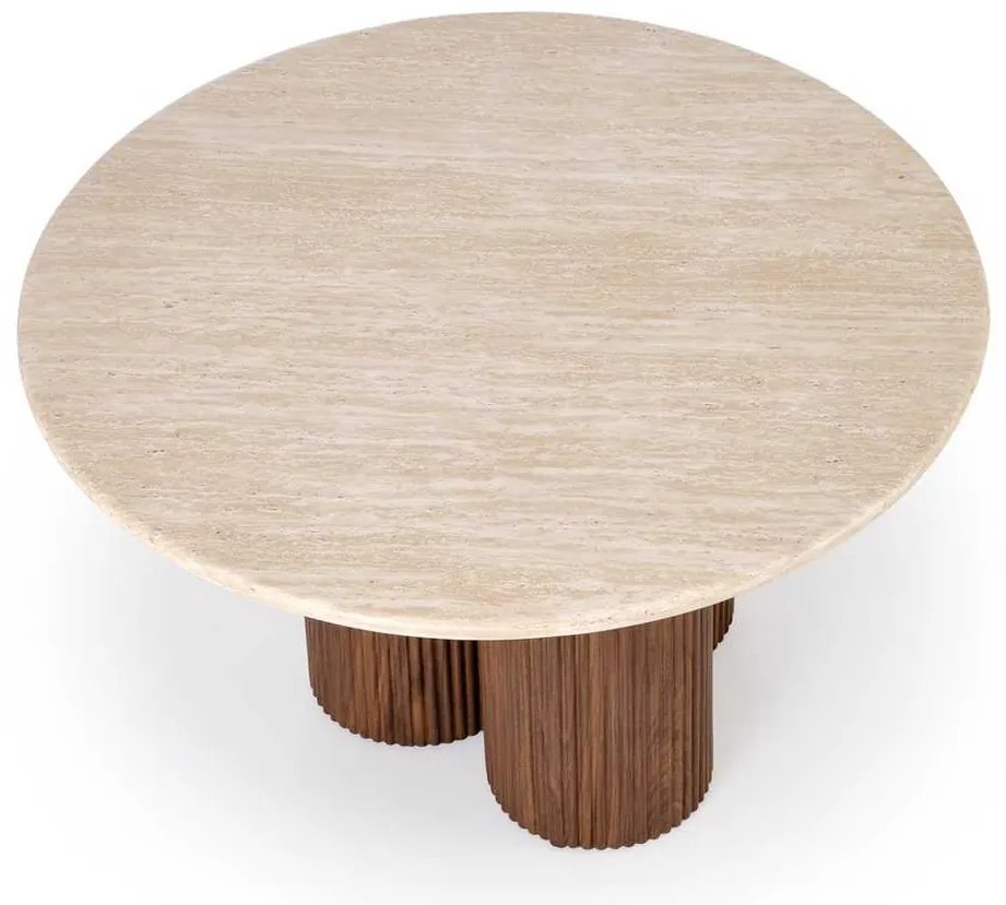 Donovan dohányzóasztal, kő / dió