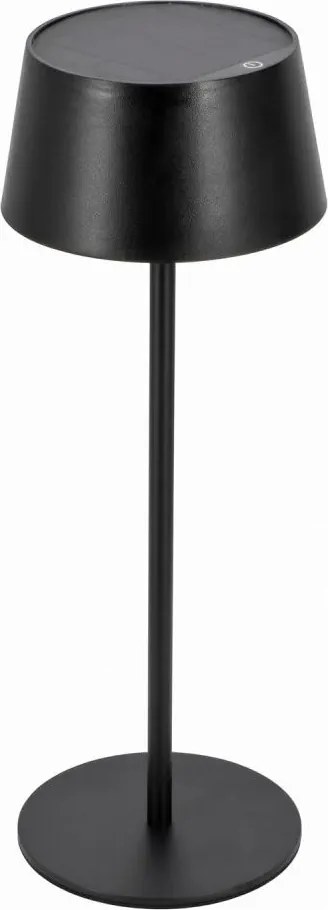 LED dimmelhető érintésvezérelt napelemes lámpa LED/3W/5V USB 1800 mAh IP44 fekete