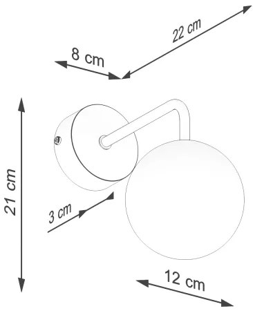 Sollux SL.1661 - Fali lámpa ASTRAL 1xG9/8W/230V fekete