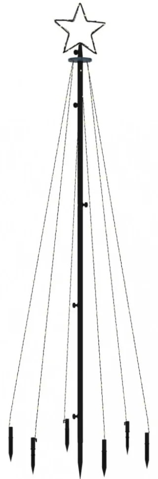 hideg fehér fényű karácsonyfa tüskével 108 LED-del 180 cm