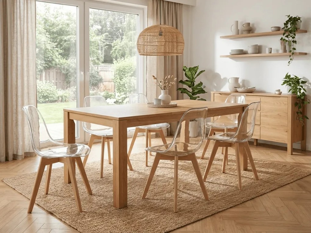 AKCIÓ Átlátszó KITO szék bükkfa lábakkal II. minőség