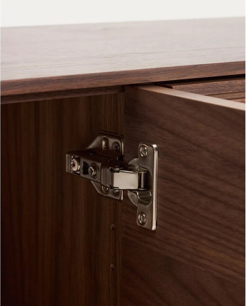 Sötétbarna TV-állvány diófa dekorral 200x46x40 cm Norlen – Kave Home