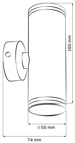 Fali spotlámpa PARIS 2xGU10/10W/230V fehér