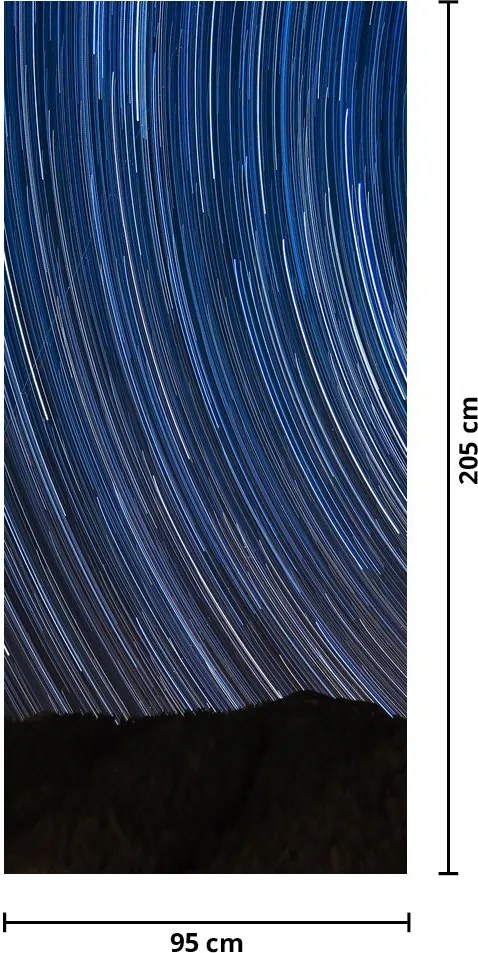 Fotótapéta ajtóra - Éjszakai csillagok és égbolt (95x205cm)