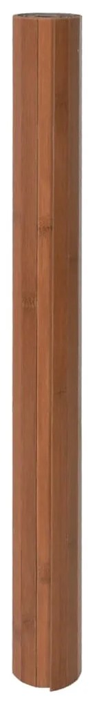négyszögletű barna bambusz szőnyeg 60 x 200 cm