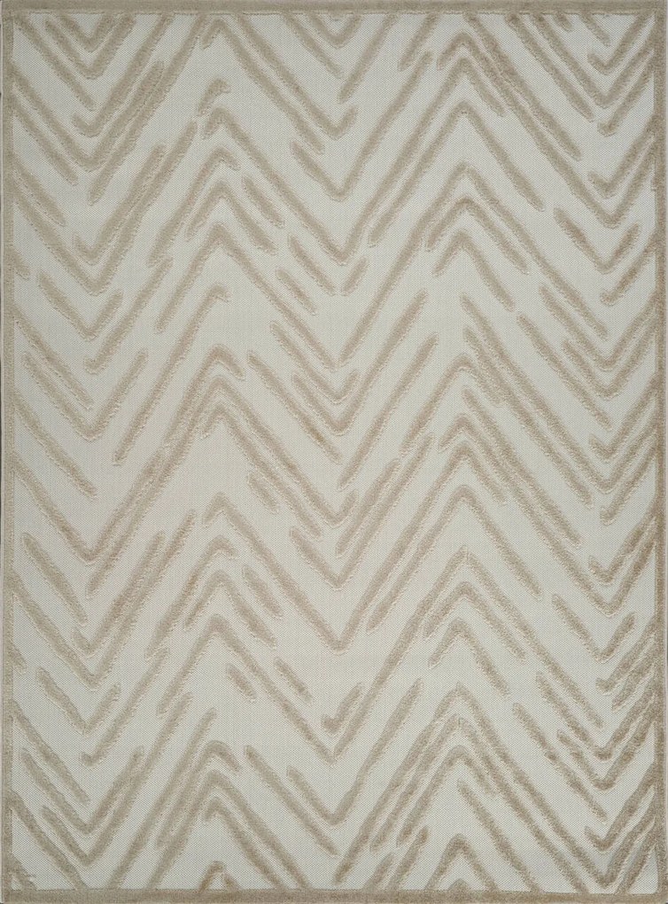 Boho szőnyeg 160x220cm nappaliba,puha krém-bézs mintás, 3D hatású