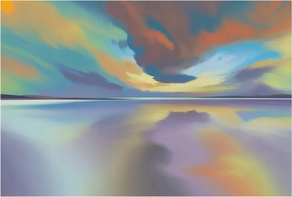 Dekoratív fotótapéta az irodába Szivárvány nyugat 104x70 Ragasztó