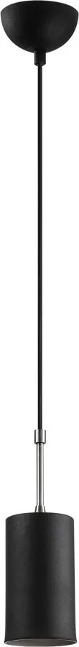 Kem 6397 fekete-nikkel vas függőlámpa, Ø9 cm