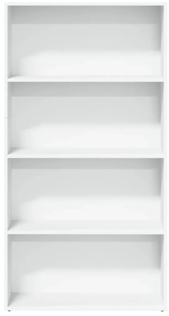 fehér szerelt fa könyvespolc 80 x 30 x 152 cm